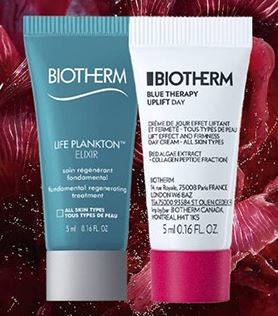 Бесплатные пробники Life Plankton Elixir и Blue Therapy Uplift от Biotherm