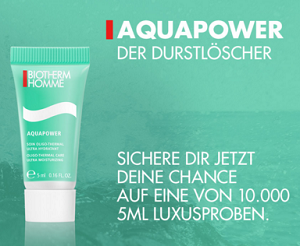 Бесплатный образец Biotherm Homme Aquapower