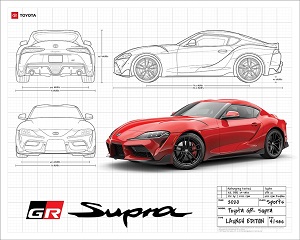 Бесплатный плакат Toyota Supra 