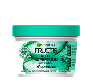 Тестирование маски для волос Garnier Fructis SuperFOOD с Алоэ