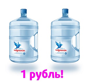 2 бутыли воды за 1 рубль